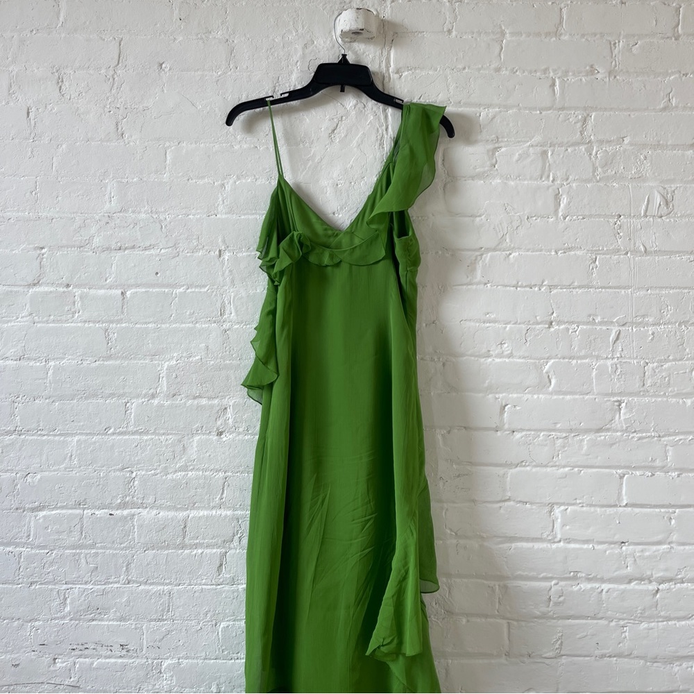 Mango Green Ruffle Maxi Dress - Picture 7 of 11